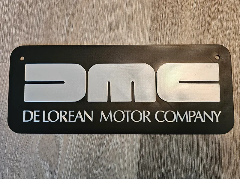 Back To The Future -  DMC Sign DeLorean
