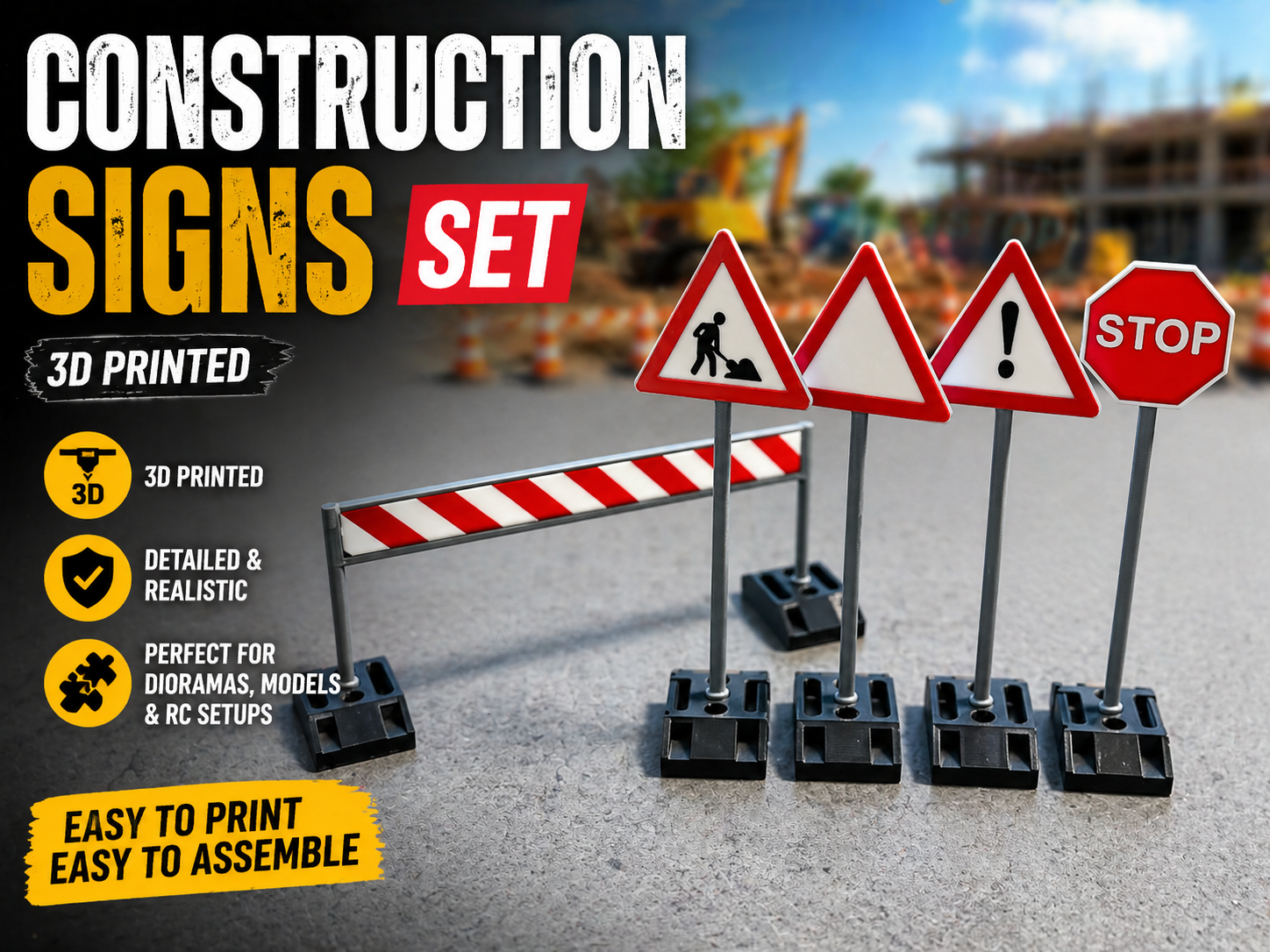 Construction Signs Set 