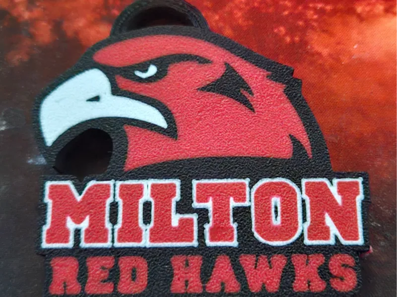 Keychain - Milton High School Red Hawks Milton WI