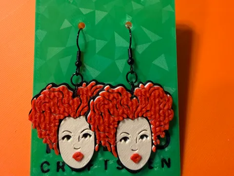 Pendientes: Winnie Sanderson Knit Earrings — referencia de MakerWorld
