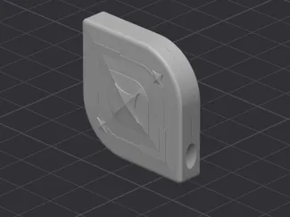 Silver 3 keychain