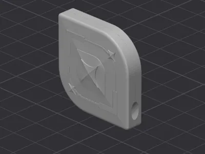 Silver 3 keychain