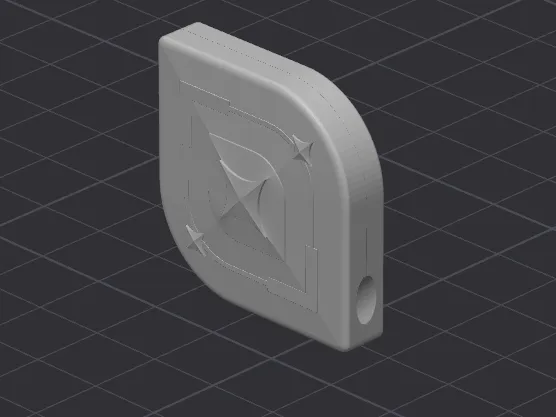Silver 3 keychain