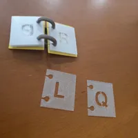 Letras escritas à maquina
