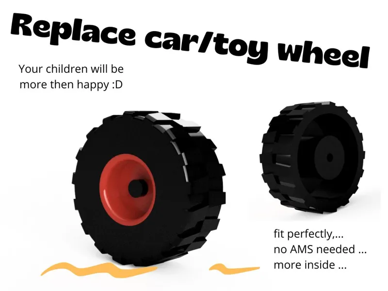 Replace car / toy wheel