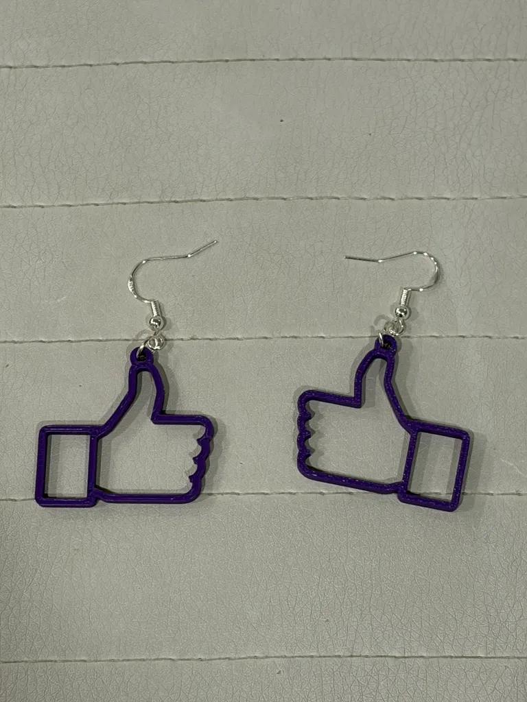 Thumbs Up Earrings | Like Button Jewelry view 4