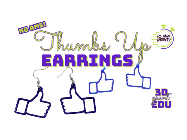 Thumbs Up Earrings | Like Button Jewelry