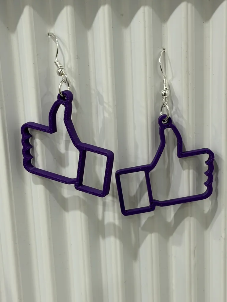 Thumbs Up Earrings | Like Button Jewelry view 3