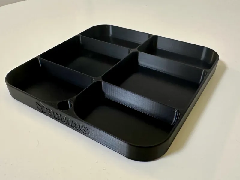 Screw Tray with Integrated Adhesive Well