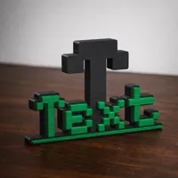 Voxel Style Name Desk Sign