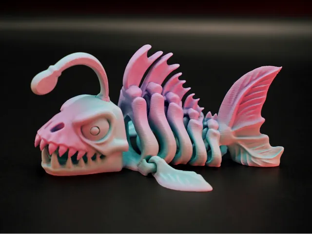 Skeletal Articulated Angler Fish – Dark Deep