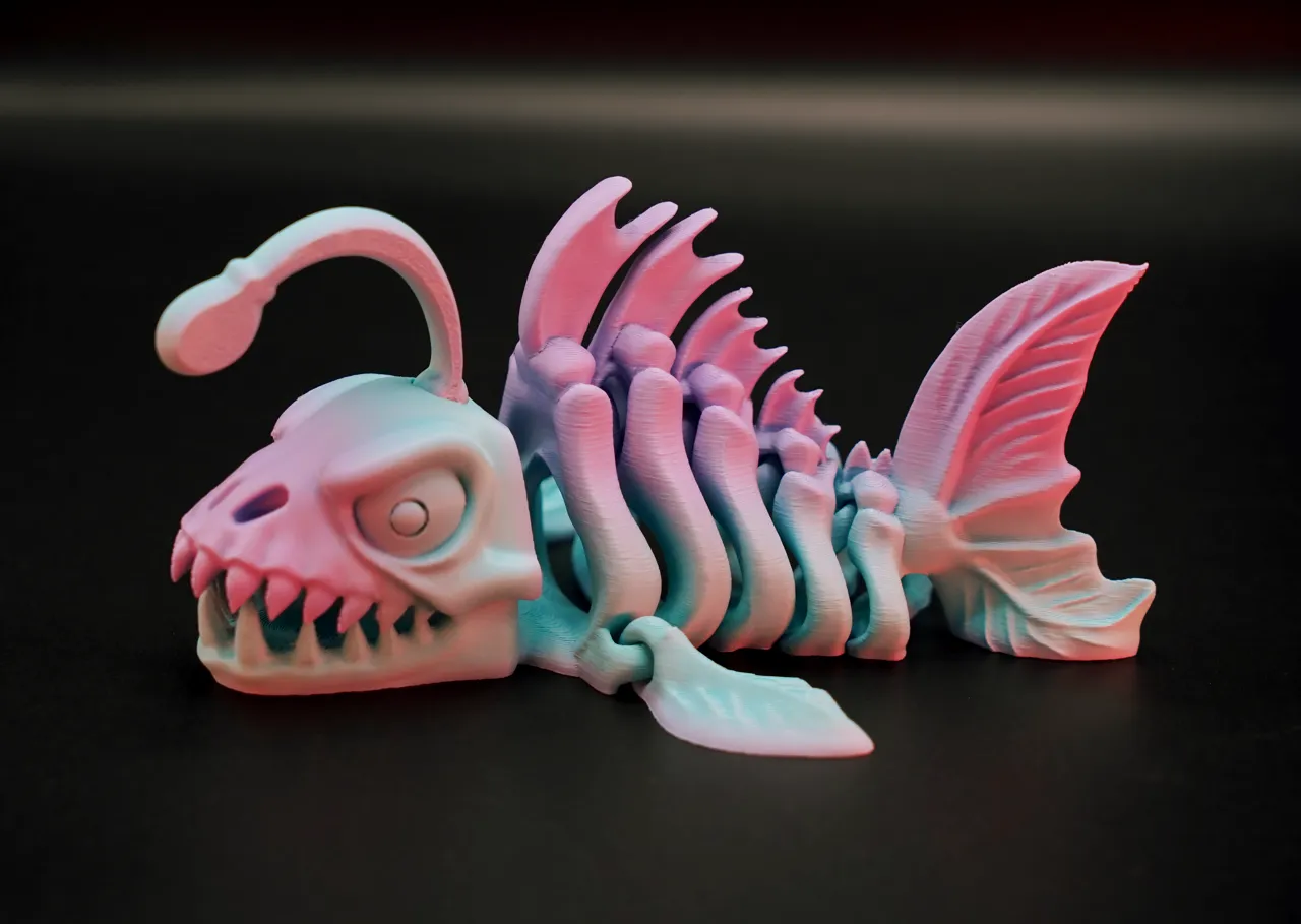 Skeletal Articulated Angler Fish – Dark Deep view 4