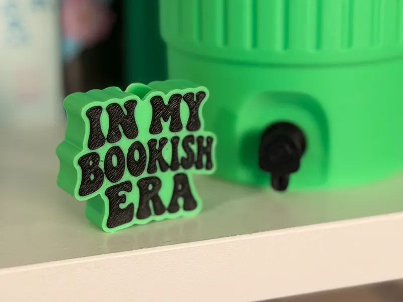 In My Bookish Era Straw Topper