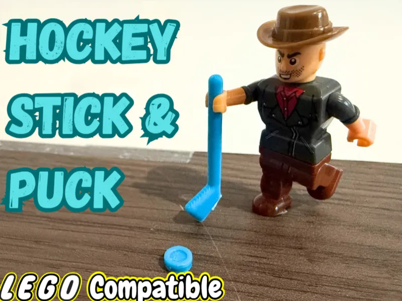 LEGOs BRICK | Hockey Stick and Puck Accessory