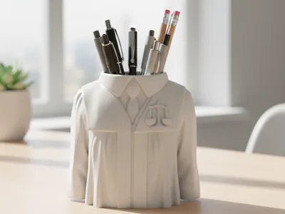 Lawyer Gown Pen Holder – Legal Desk Organizer