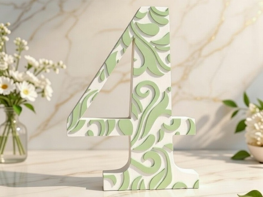 Numbers Floral Arabesque set 0 to 9