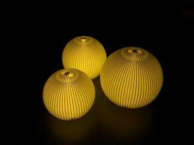Mini Ribbed Tea Lights Ribbed Ball Lamp - Tea Light by Joove MakerWorld: Download Free 3D Models