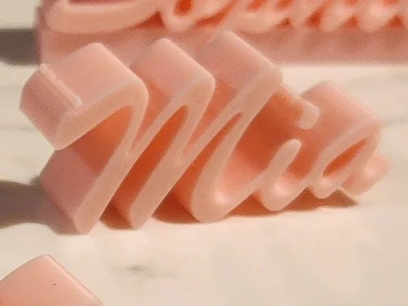 Mia name plate you can scale to any size