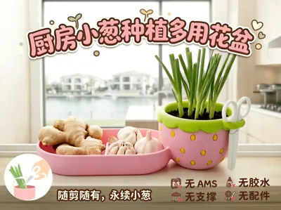 Kitchen Scallion Planting Multi-purpose Pot (Strawberry Style)