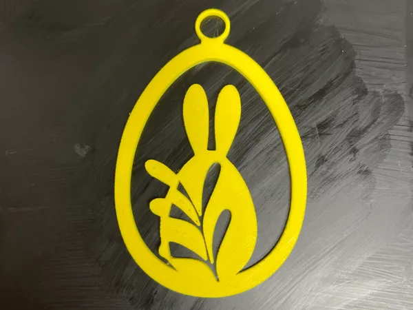 Ornement silhouette lapin de Pâques