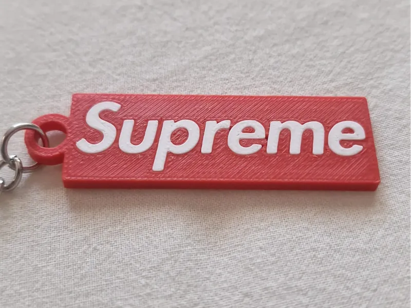 Supreme-Inspired Inlay Keychain (No AMS)