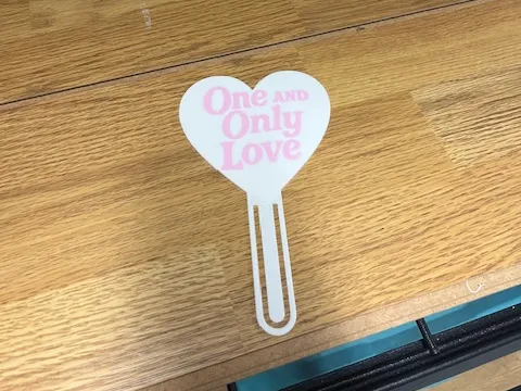 one and only love book mark