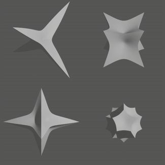 Hyperbolised Platonic Solids