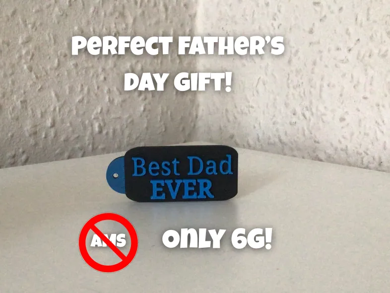 Best Dad Ever Keyring - Father's Day Gift