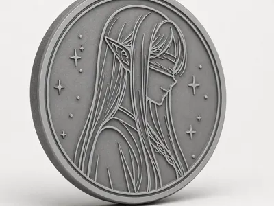 Latia Fantasy Lucky Token – Elven Good Luck Coin