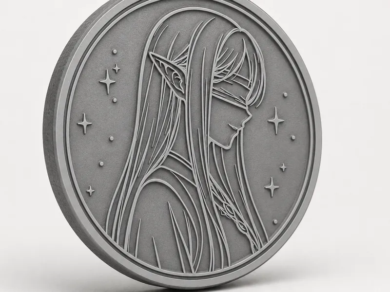 Latia Fantasy Lucky Token – Elven Good Luck Coin