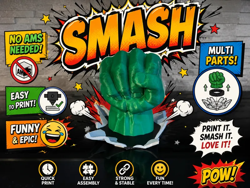 Hulk Smash Hand Multi Part Fist