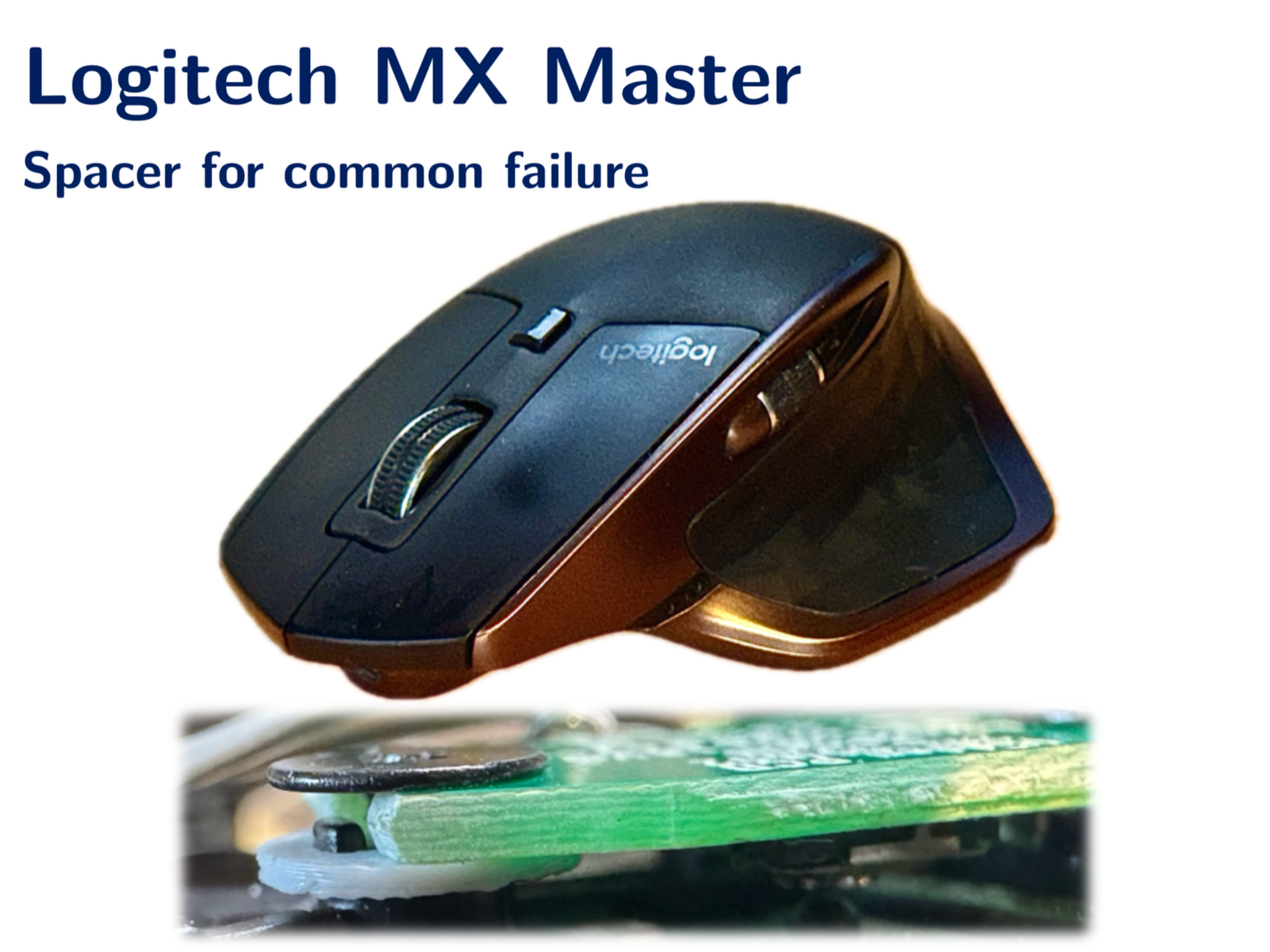 Logitech MX Master Thumb Button Spacer Fix