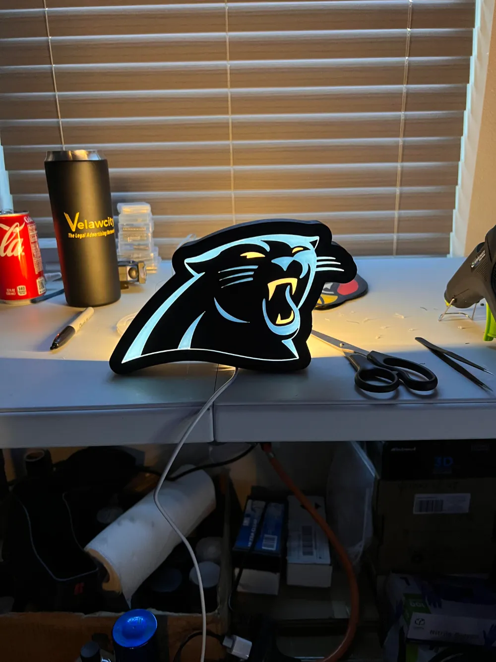 Panthers LED Lamp by Codyinbody3 MakerWorld