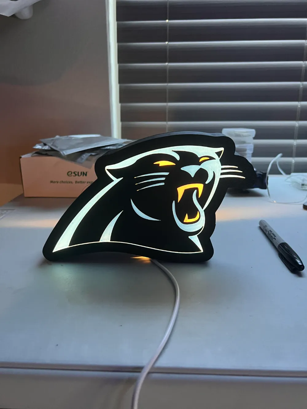 Panthers LED Lamp by Codyinbody3 MakerWorld