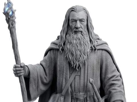 Figura decorativa: Gandalf the Grey – Wizard of Middle-earth — referencia de MakerWorld