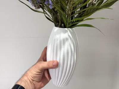 elegant folded striped vase
