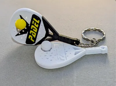 Padel racket keychain