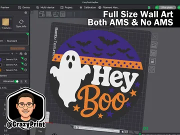 Accesorio para impresora 3D: Spooky & Cute Ghost Halloween Wall Art/Sign-No AMS — vista de referencia 5
