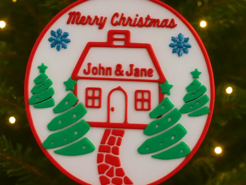 Custom Name Retro Christmas Ornament