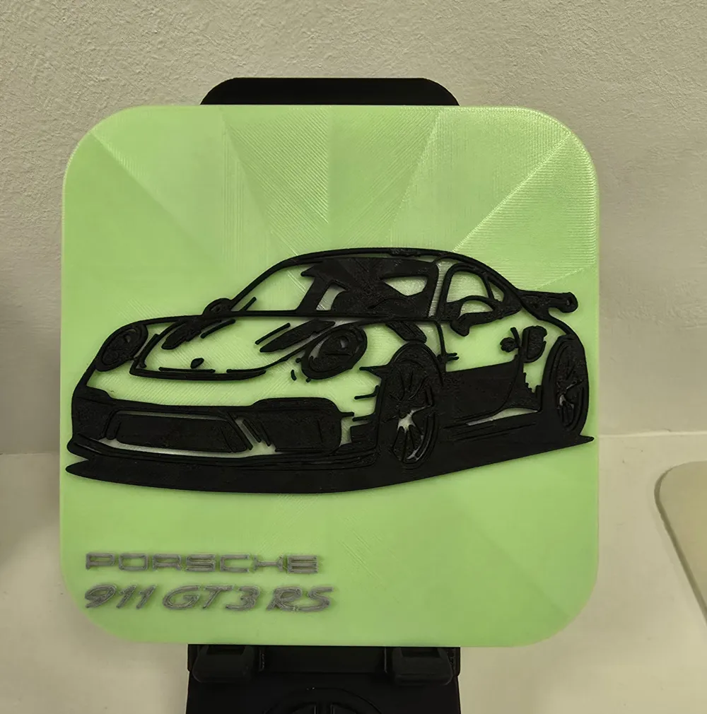 porsche gt3 rs wall decoration - Free 3D Print Model - MakerWorld