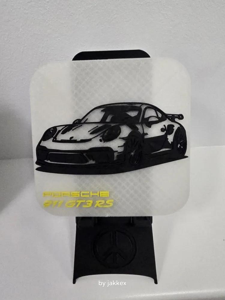 porsche gt3 rs wall decoration - Free 3D Print Model - MakerWorld