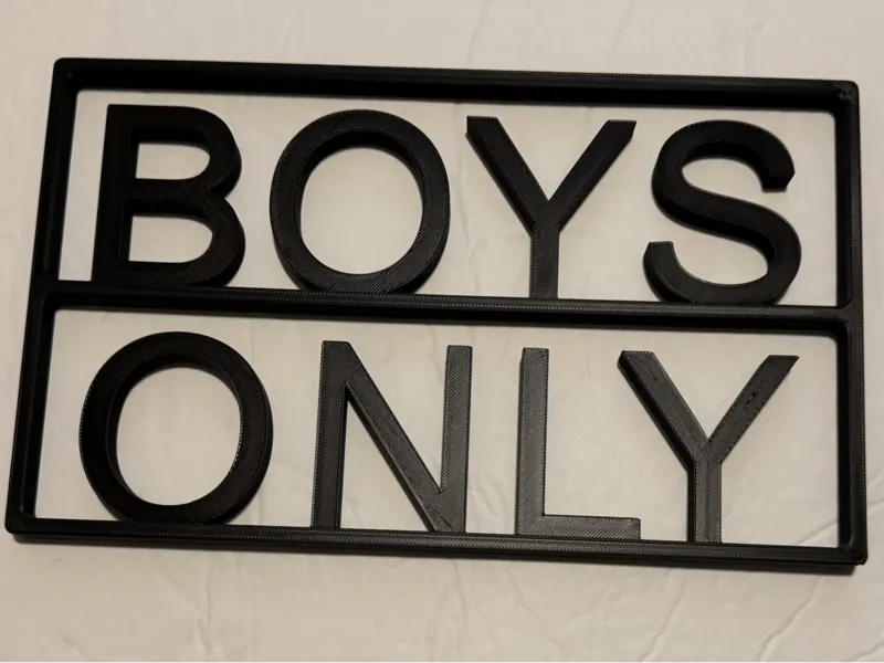 Boys Only Sign