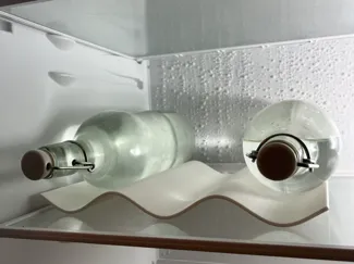 Water bottle rack for fridge