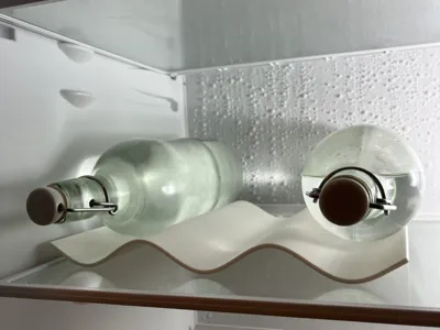 Water bottle rack for fridge