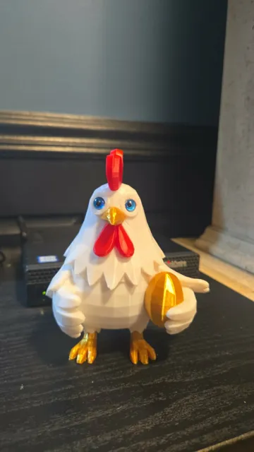 Modelo para impresión 3D: Cartoon Chicken with egg and cute eyes — vista de referencia 3