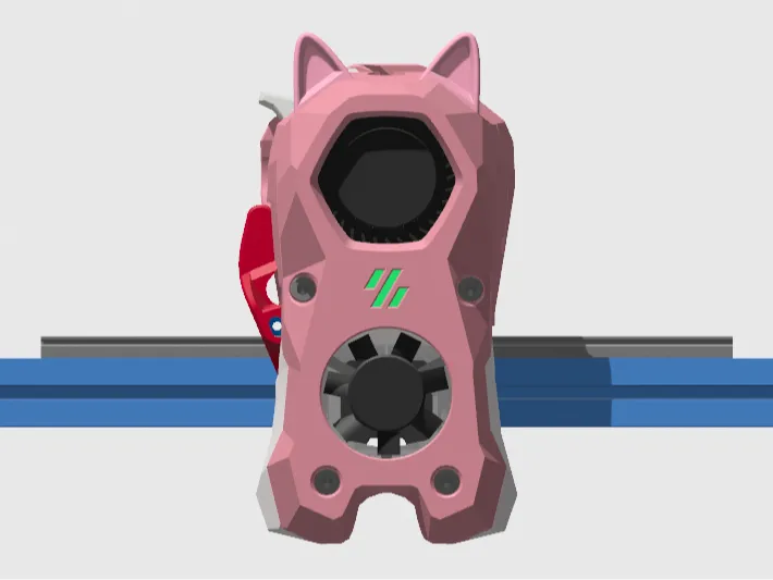 适用于voron0.2的小SB打印头添加切刀和双检测