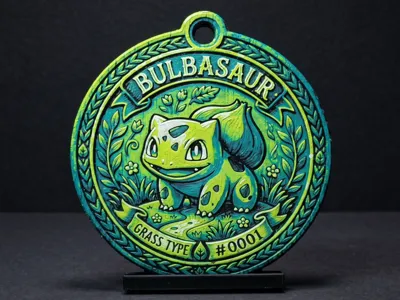 Pokemon - Bulbasar Medallion - 4 Colour