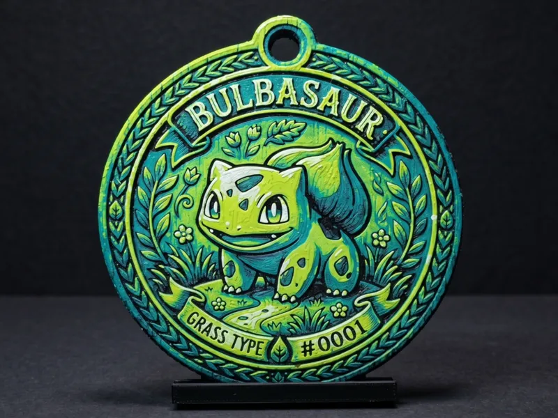 Pokemon - Bulbasar Medallion - 4 Colour