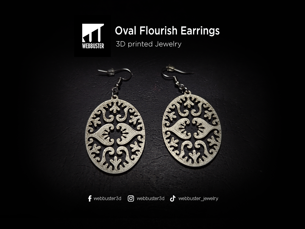 Oval Flourish Earrings