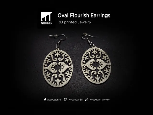 Oval Flourish Earrings